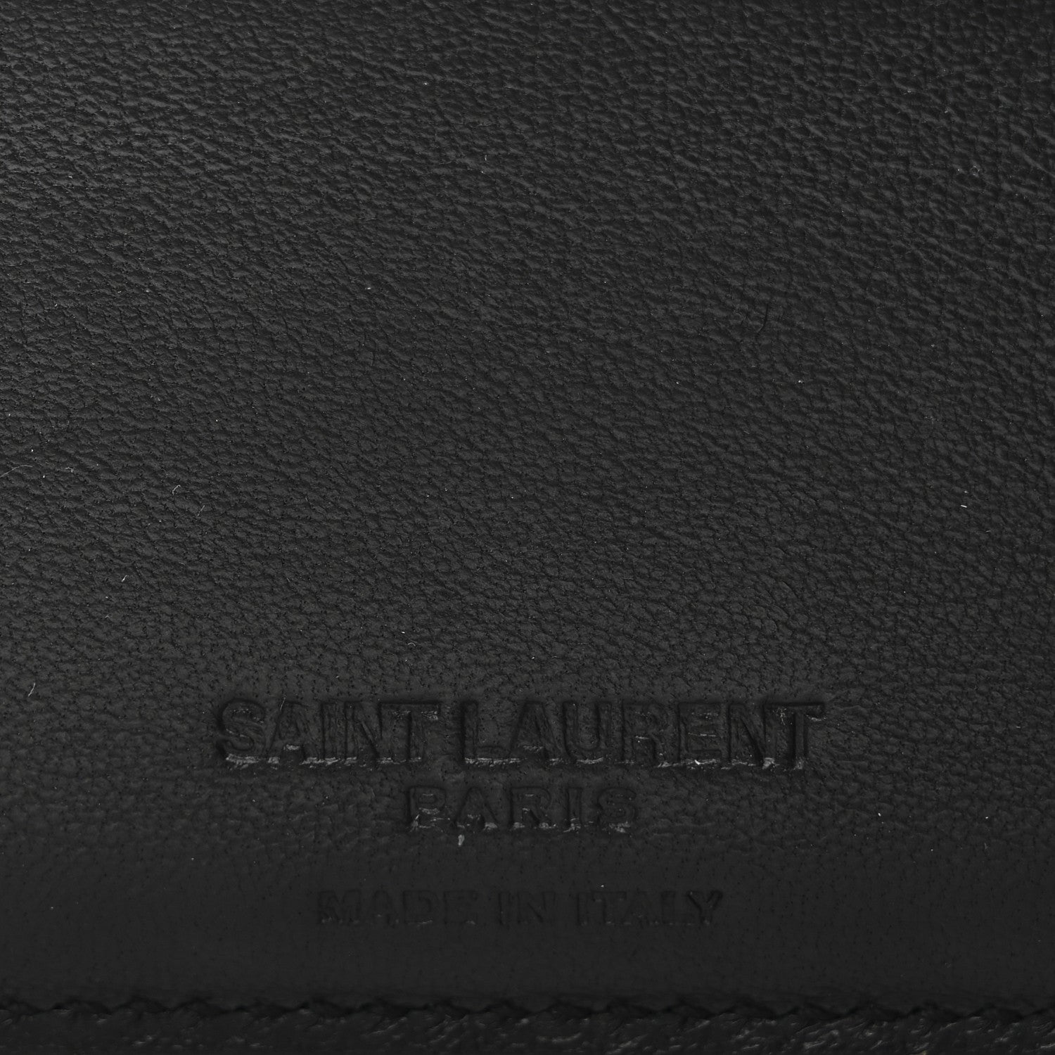Saint Laurent Calfskin Crocodile Embossed Paris East West Wallet