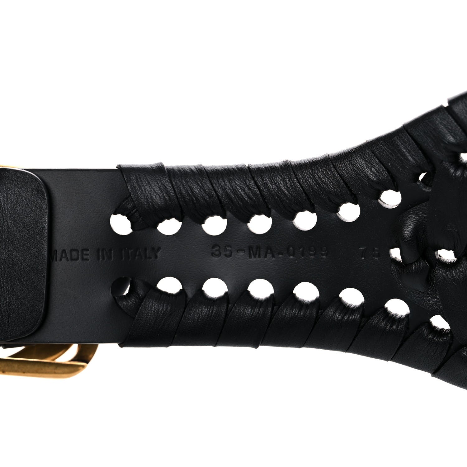 Christian Dior Calfskin Braided 30 Montaigne Belt 75 Black 6 of 7