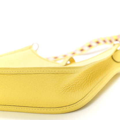 Hermes Taurillon Clemence Quadrille Evelyne TPM Lime Citron Rouge H Mauve Sylvestre Lime Citron 10 of 10