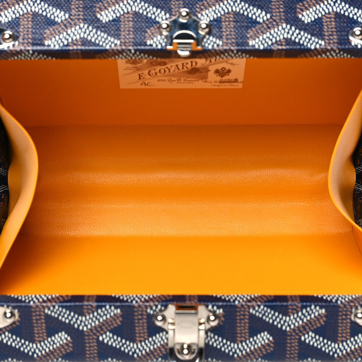 Goyardine Minaudiere Trunk Bag Navy