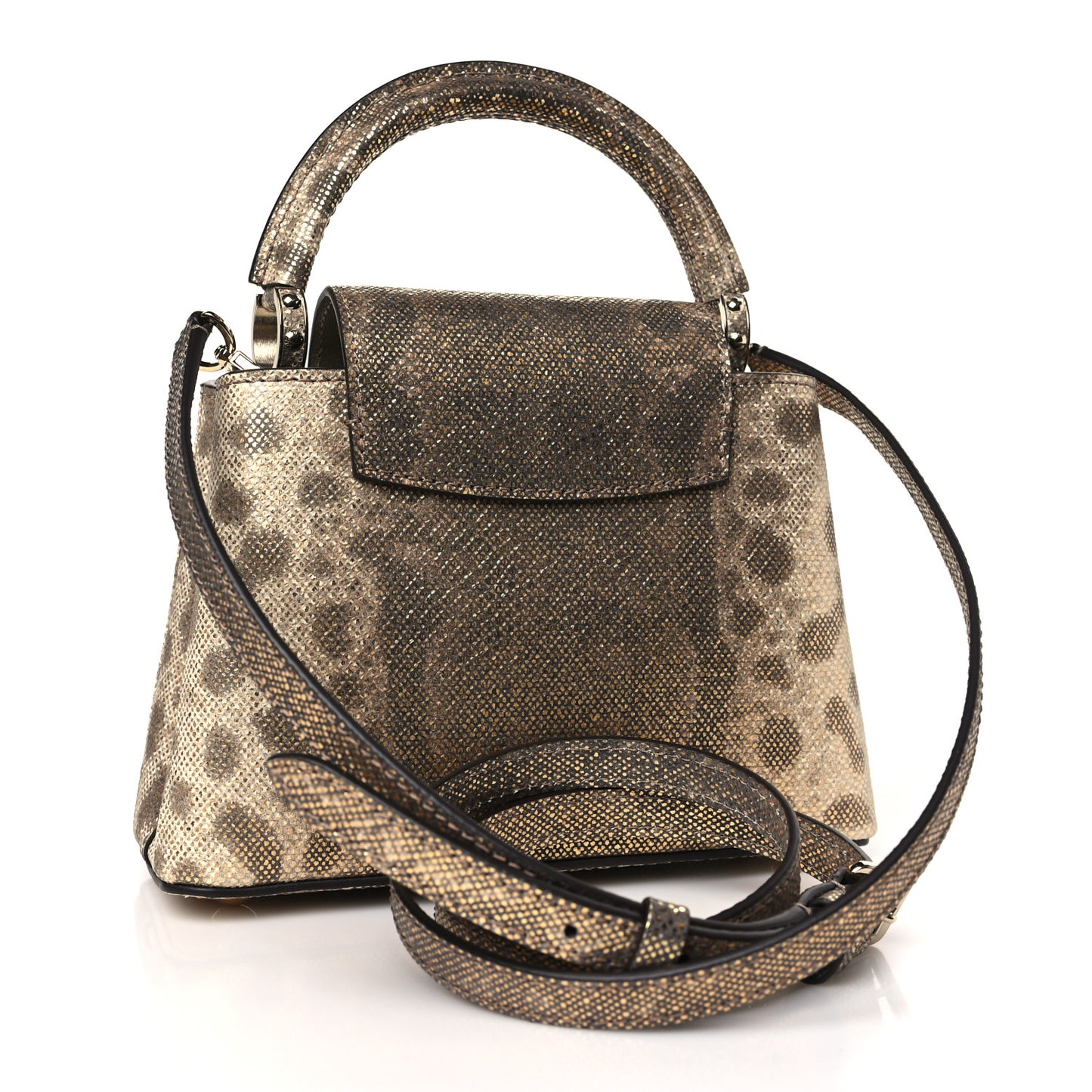 Metallic Lizard Capucines Mini Gold