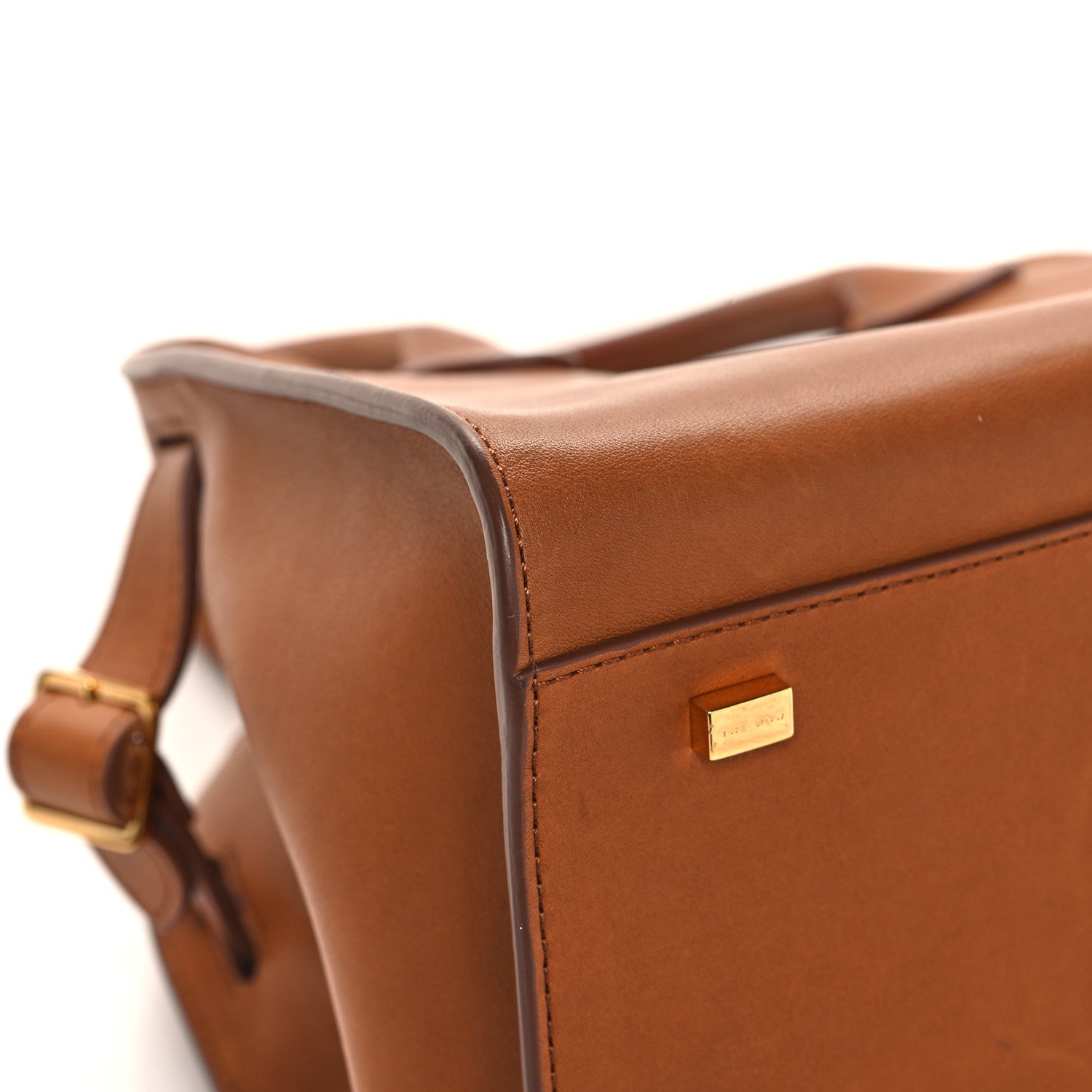 The Row Polished Saddle Calfskin Soft Margaux 10 Bag Cuir 8 of 13