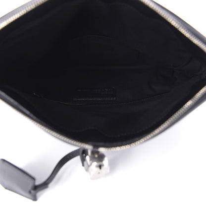 Alexander McQueen Calfskin Studded Padlock Skull Clutch Black 5 of 13