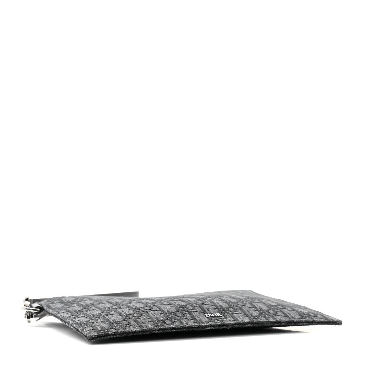 Oblique Jacquard A5 Flat Pouch Wristlet Black