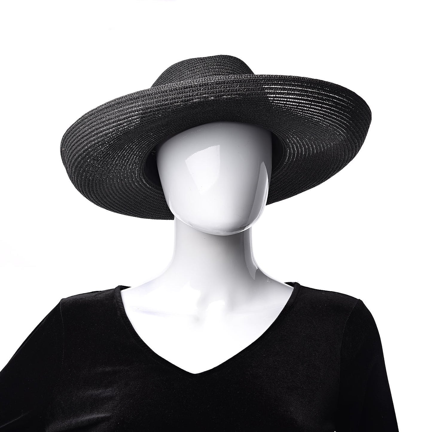 Straw Mexican Daytime Roses Hat Black