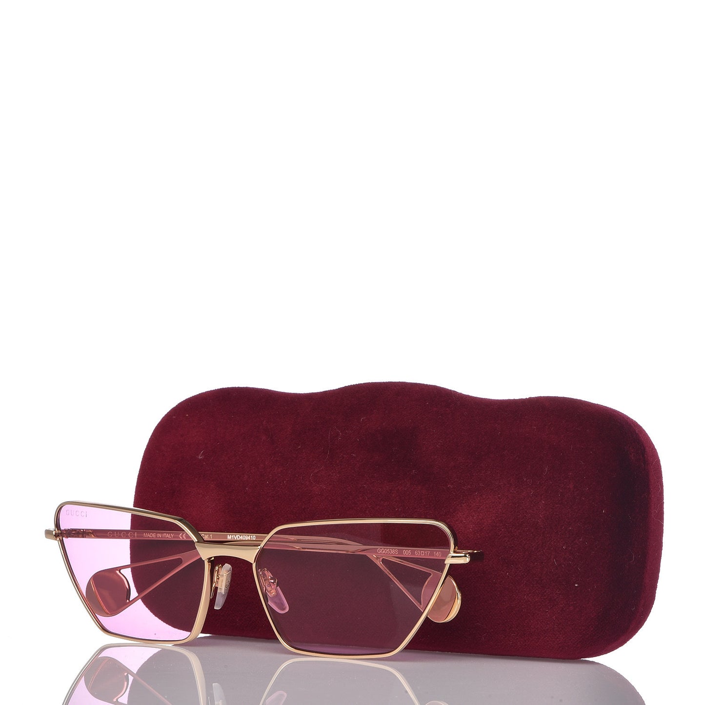 Rectangular Sunglasses GG0538S Gold Pink