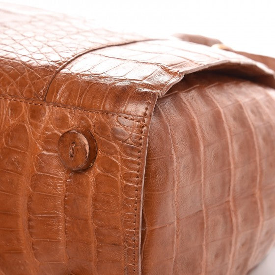 Nancy Gonzalez Crocodile Top Handle Tote Brown 12 of 26