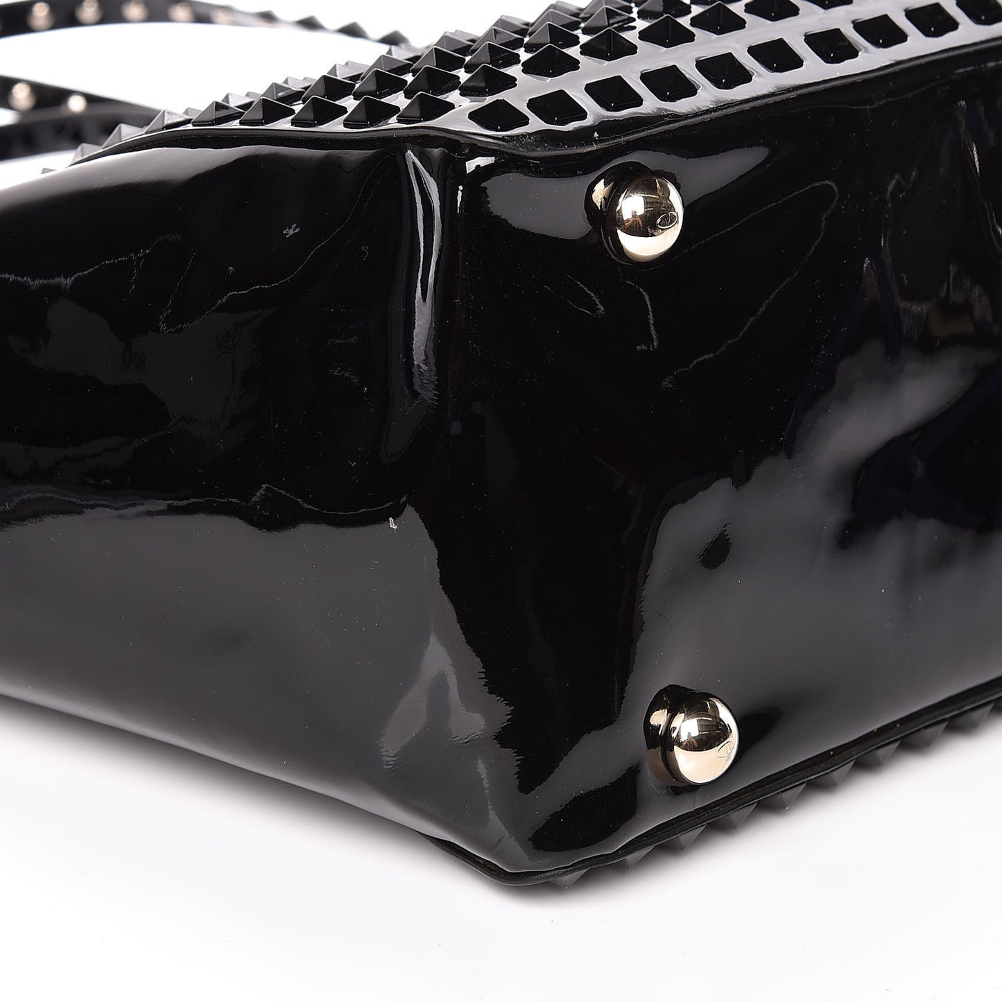 Patent Punkouture Medium Rockstud All Over Tote Black