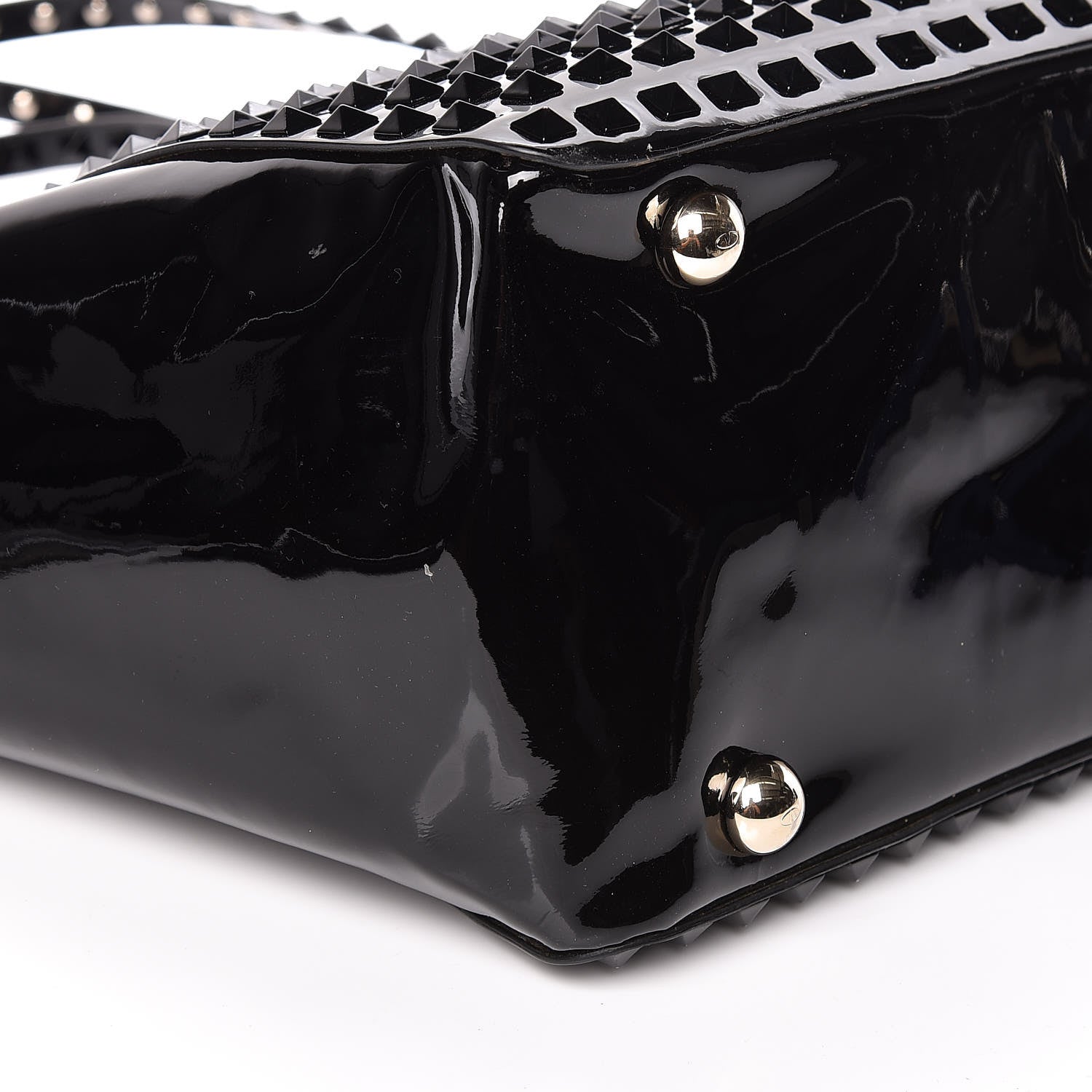 Valentino Garavani Patent Punkouture Medium Rockstud All Over Tote Black 8 of 9