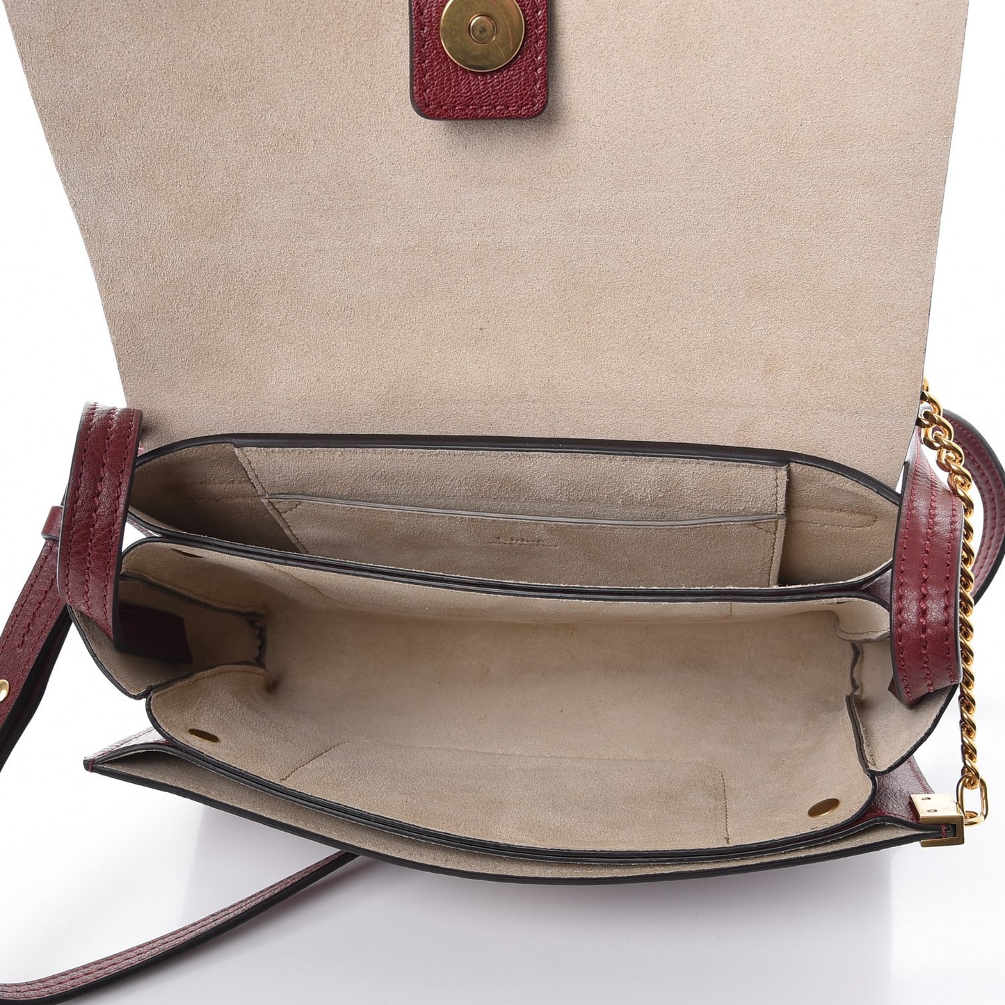 Goatskin Small Faye Shoulder Bag Sienna Red