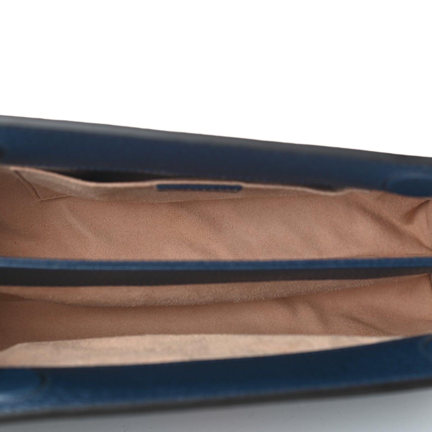 Textured Calfskin Web Small Ophidia Chain Shoulder Bag Blue Agata