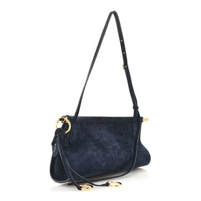 Alaia Suede Le Click East West Small Bag Midnight 3 of 11