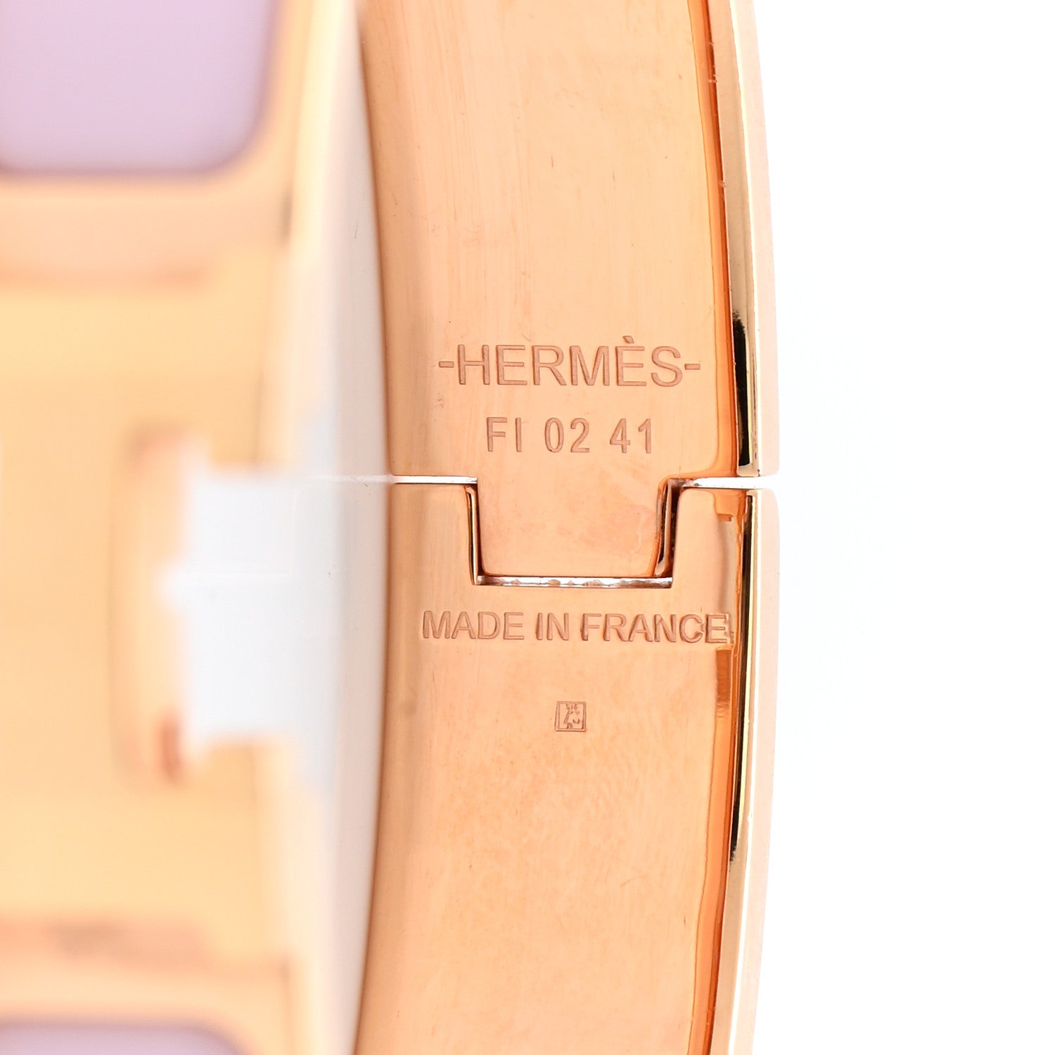 Hermes Enamel Narrow Clic Clac H Bracelet PM Rose Dragee 4 of 6