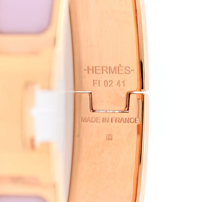 Hermes Enamel Narrow Clic Clac H Bracelet PM Rose Dragee 4 of 6