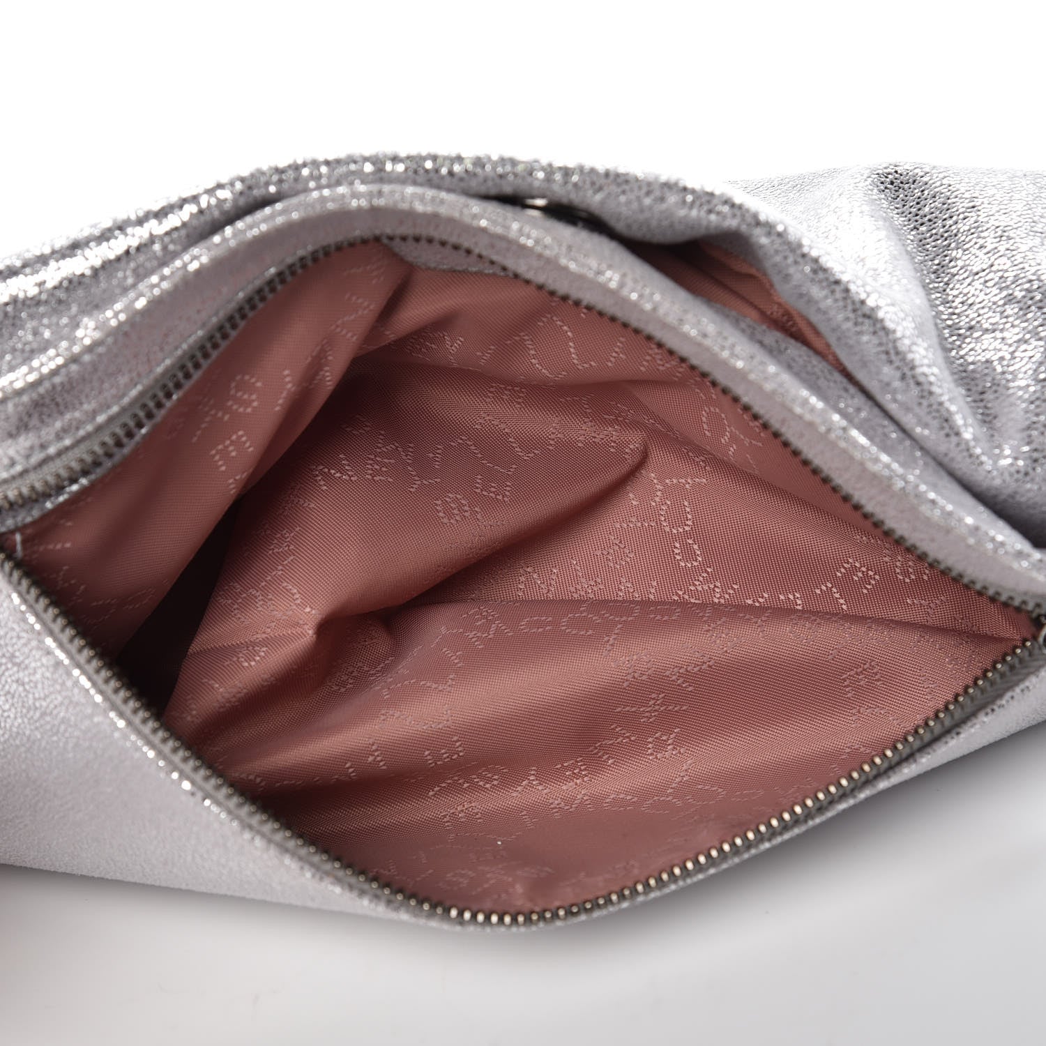 Stella McCartney Shaggy Deer Falabella Fold Over Clutch Silver 5 of 9