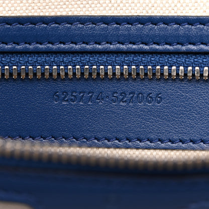 Gucci Calfskin GG Tennis Embossed Tote Bag Intense Metal Blue 7 of 11