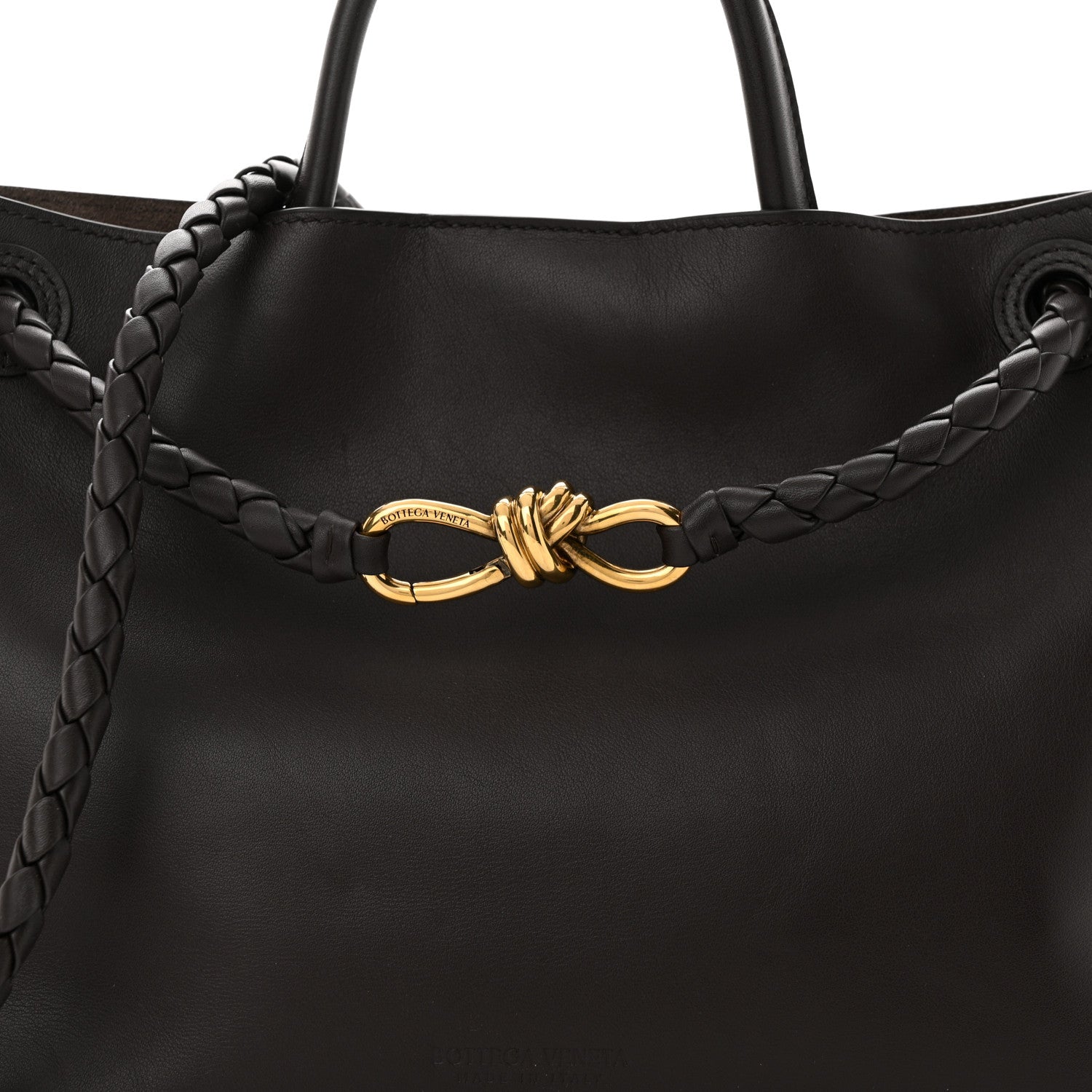 Bottega Veneta Silky Calfskin Medium Andiamo Shoulder Bag Fondant 7 of 10