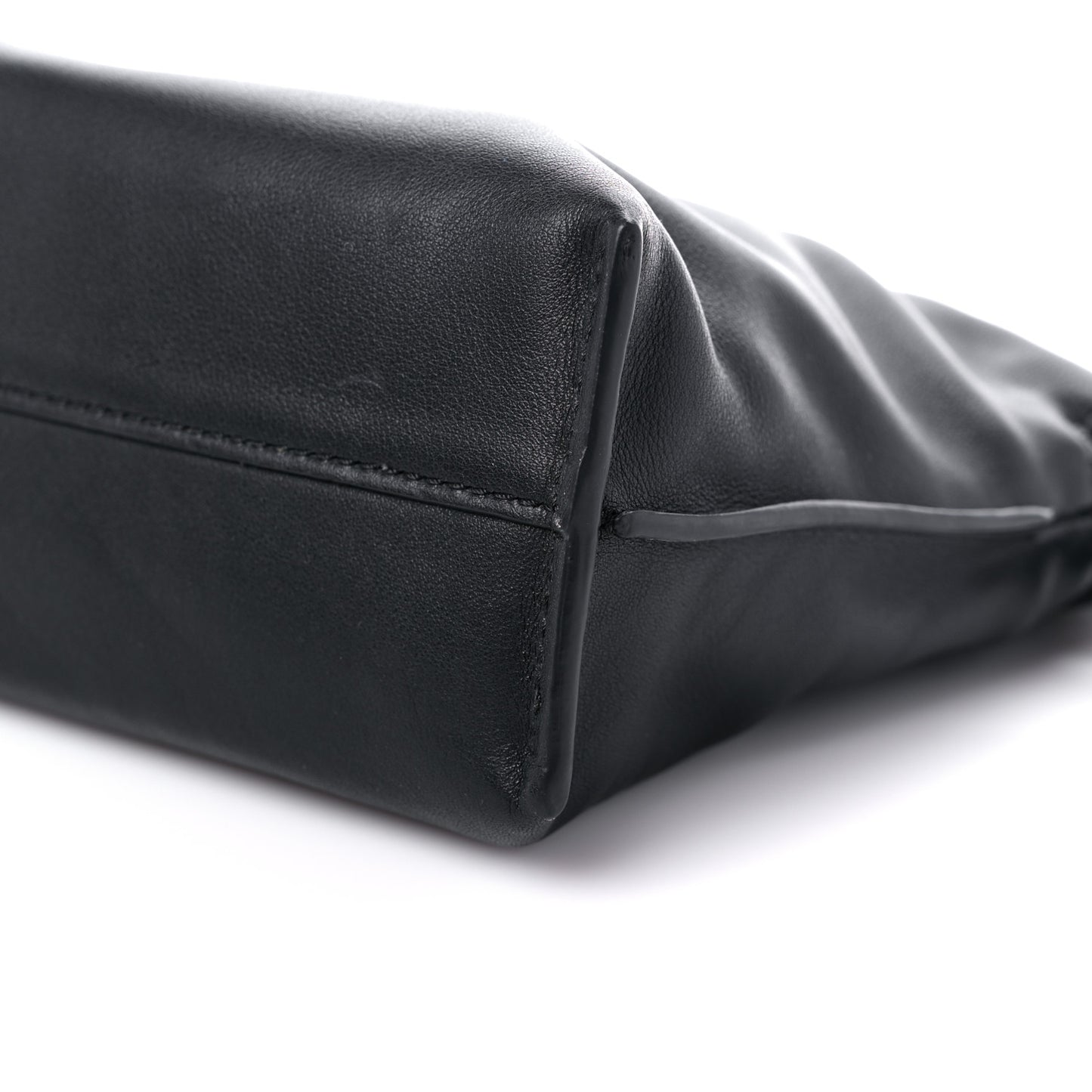 Nappa Calfskin Mini Flamenco Knot Clutch With Chain Black