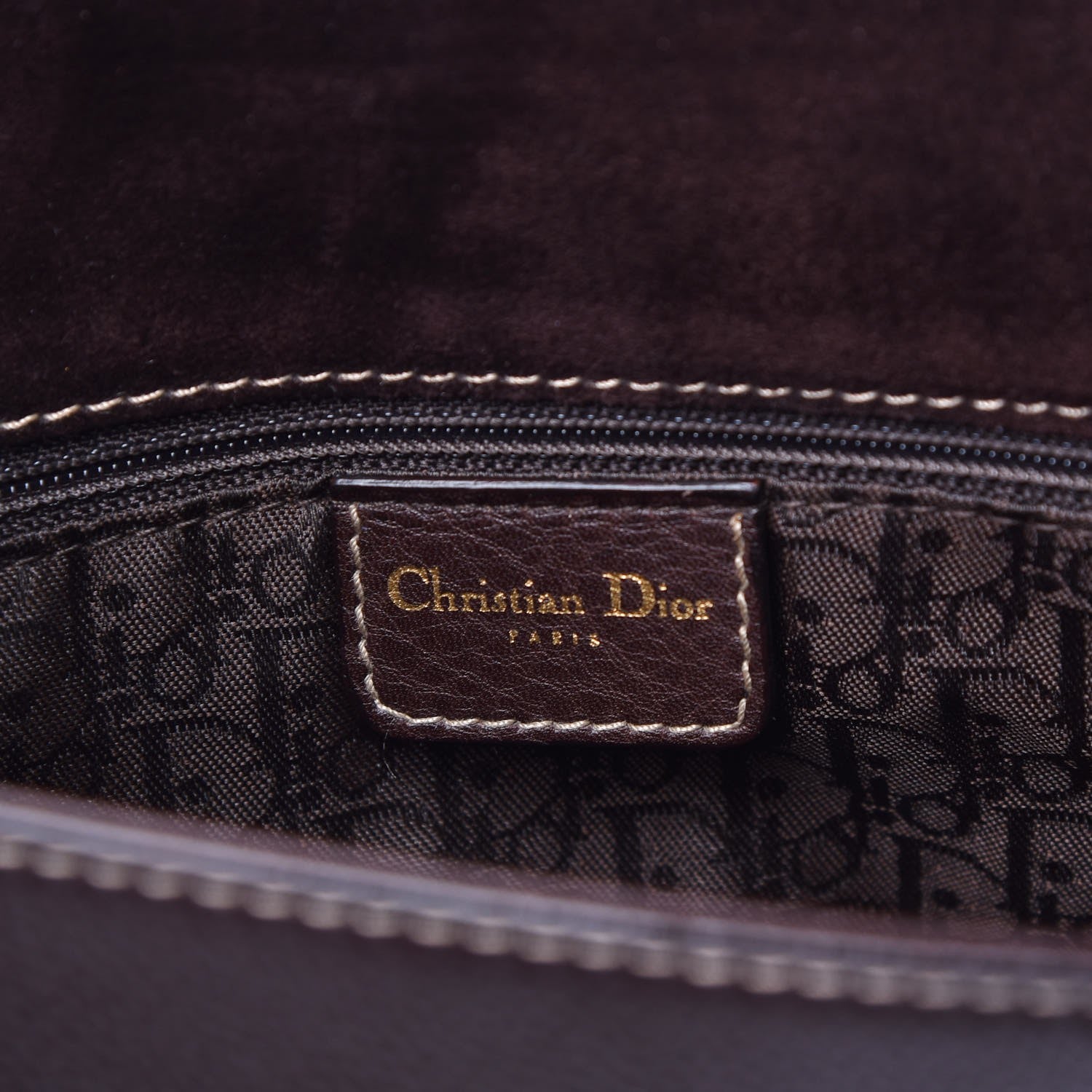 Christian Dior Calfskin Baudrier Saddle Bag Brown 6 of 7