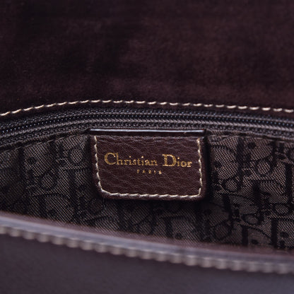 Christian Dior Calfskin Baudrier Saddle Bag Brown 6 of 7