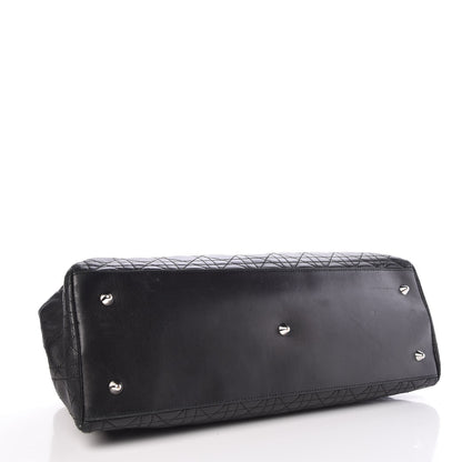 Christian Dior Lambskin Cannage Soft East West Tote Black 4 of 13