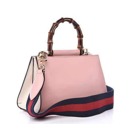 Gucci Nappa Bamboo Web Mini Nymphaea Top Handle Bag Perfect Pink Mystic White 3 of 11