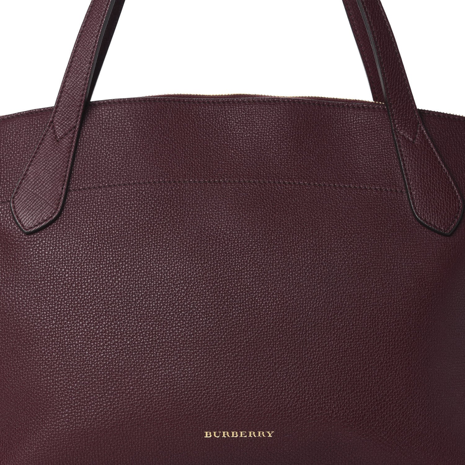 Burberry Derby Calfskin House Check Medium Welburn Tote Mahogany Red 10 of 10