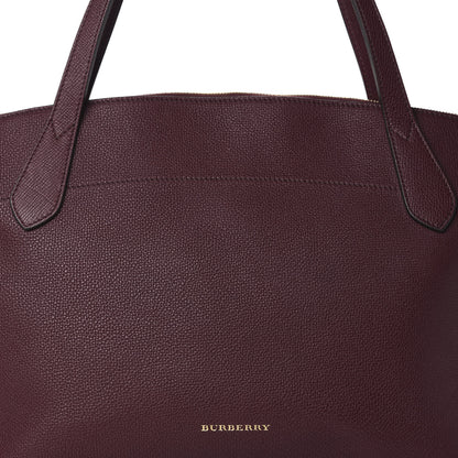 Burberry Derby Calfskin House Check Medium Welburn Tote Mahogany Red 10 of 10