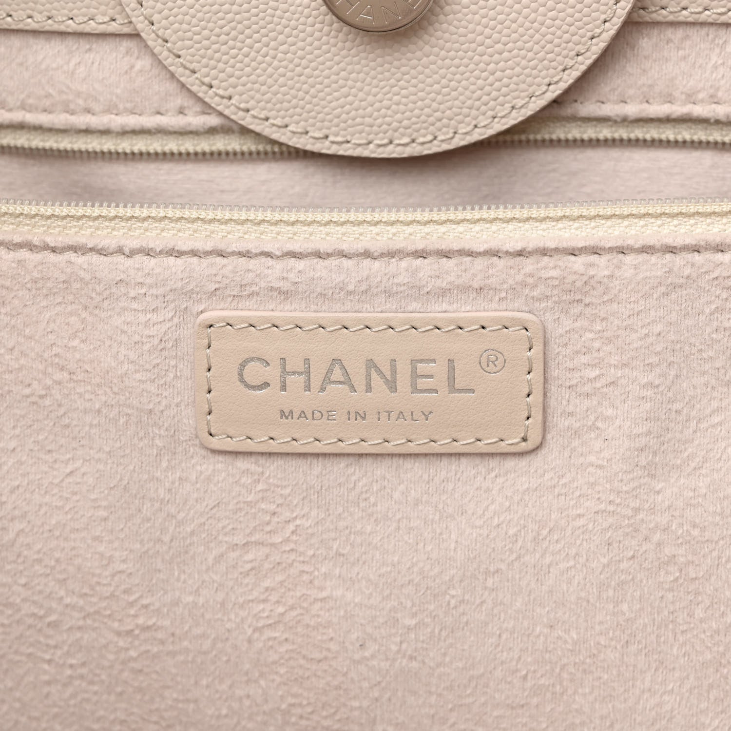 Chanel Caviar Medium Studded Deauville Tote Ivory 6 of 11