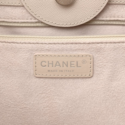 Chanel Caviar Medium Studded Deauville Tote Ivory 6 of 11