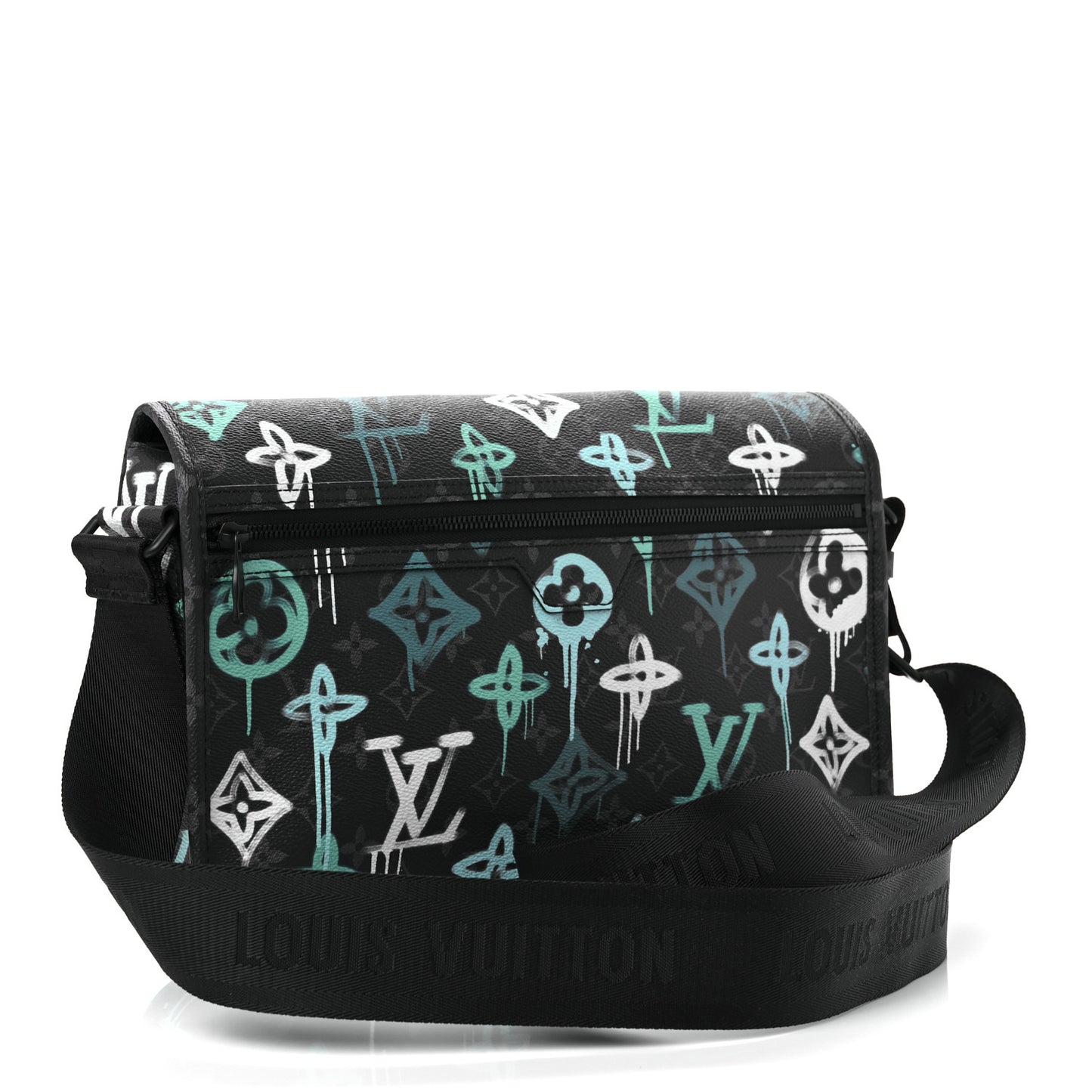 Monogram Eclipse LV Graffiti Archy Messenger MM Green Lights