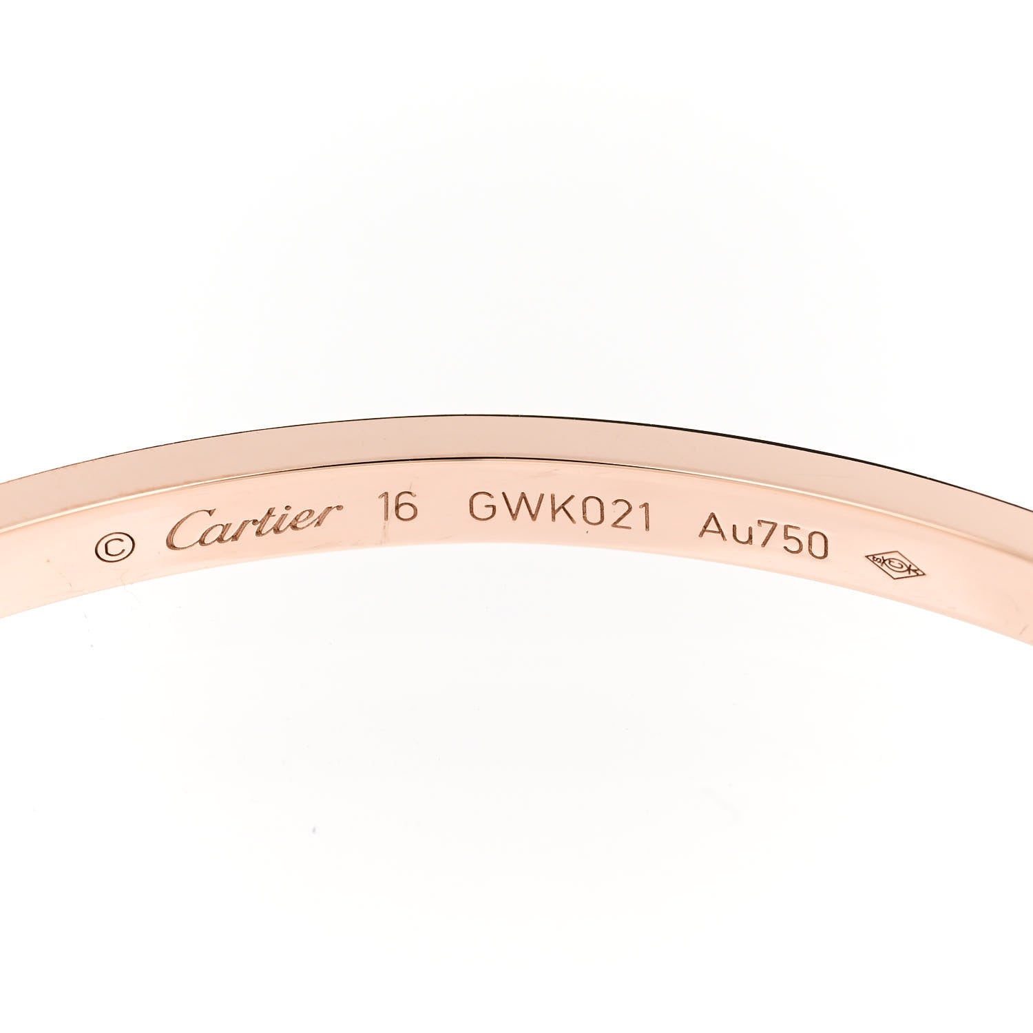 Cartier 18K Pink Gold 6 Diamond Small LOVE Bracelet 16 4 of 5