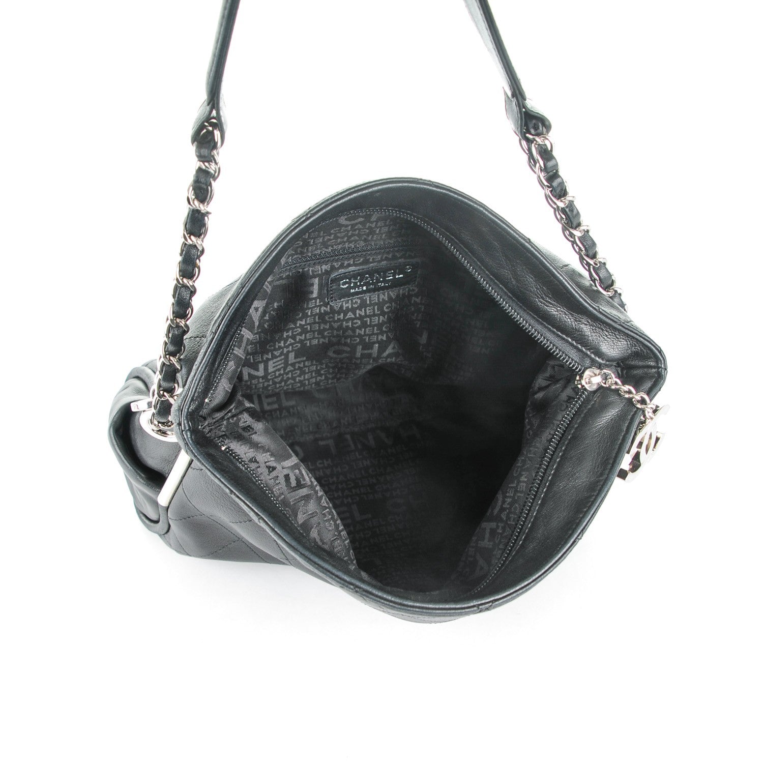 Chanel Lambskin Stitched Medium Ultimate Soft Tote Black 5 of 7