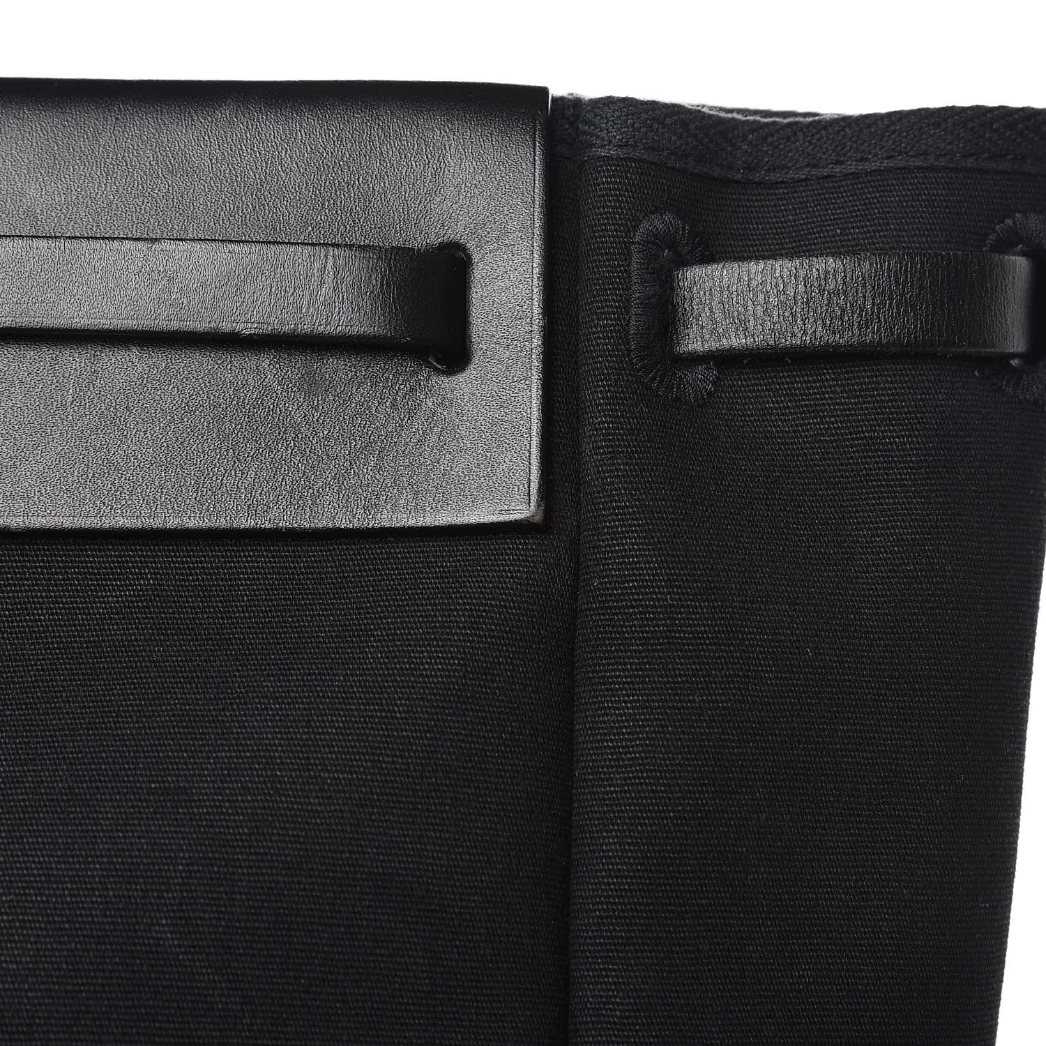 Hermes Toile Vache Hunter Herbag Cabas MM Black 15 of 16