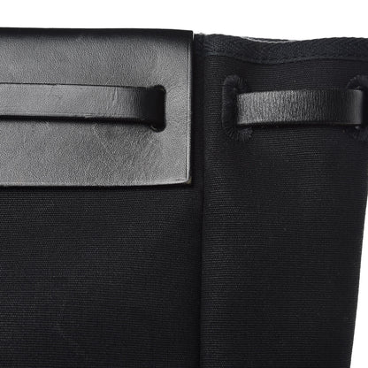 Hermes Toile Vache Hunter Herbag Cabas MM Black 15 of 16