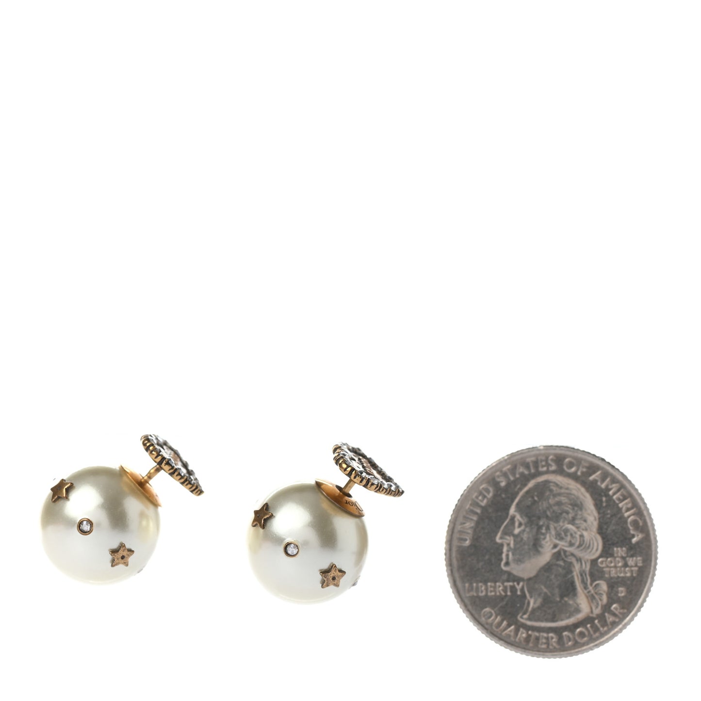 Pearl Crystal Heart J'Adior Mise En Dior Tribal Earrings