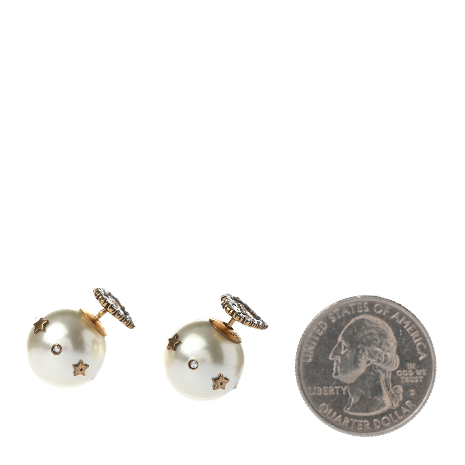 Christian Dior Pearl Crystal Heart J'Adior Mise En Dior Tribal Earrings 2 of 4