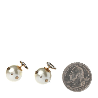 Christian Dior Pearl Crystal Heart J'Adior Mise En Dior Tribal Earrings 2 of 4