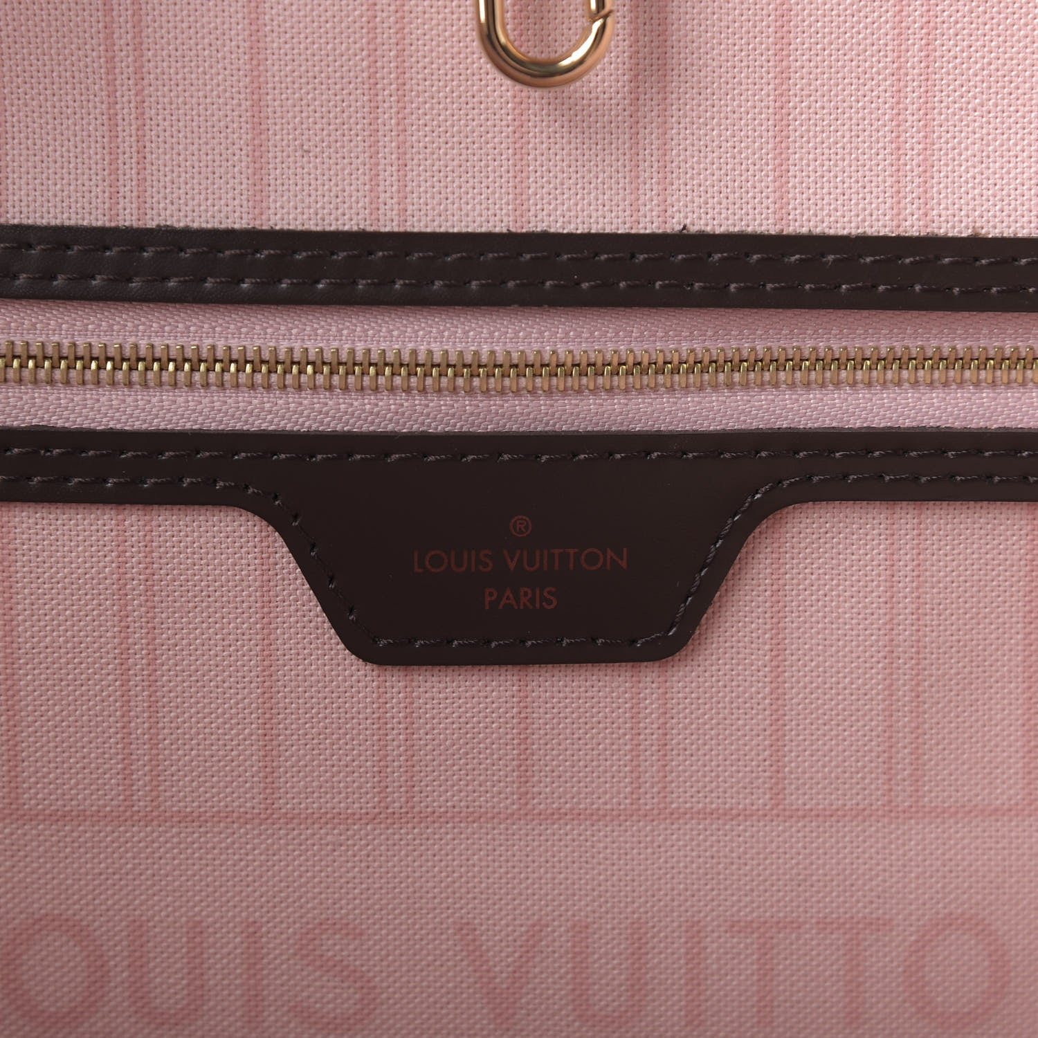 Louis Vuitton Damier Ebene Neo Neverfull MM Rose Ballerine 10 of 11