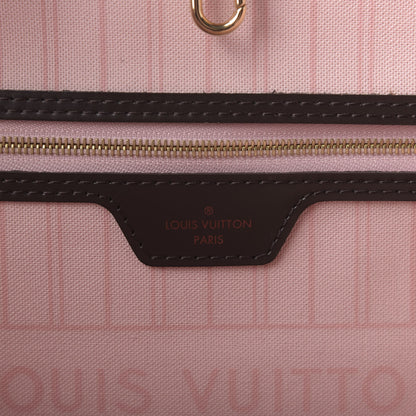 Louis Vuitton Damier Ebene Neo Neverfull MM Rose Ballerine 10 of 11