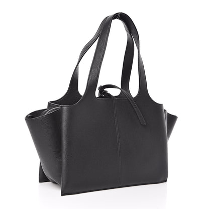 Celine Baby Grained Calfskin Small Tri-Fold Bag Black 3 of 9