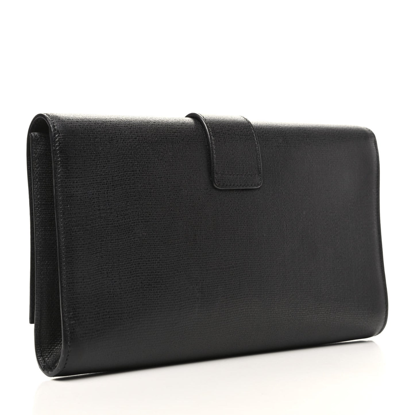 Textured Calfskin Y Ligne Clutch Black