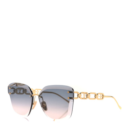 Louis Vuitton Metal Rimless LV Jewel Cat Eye Sunglasses Z1626U Gradient Blue 1 of 7