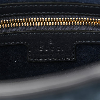 Gucci Suede Boarded Dyana Lux Calfskin Suede Small Jackie 1961 Hobo Navy 6 of 9