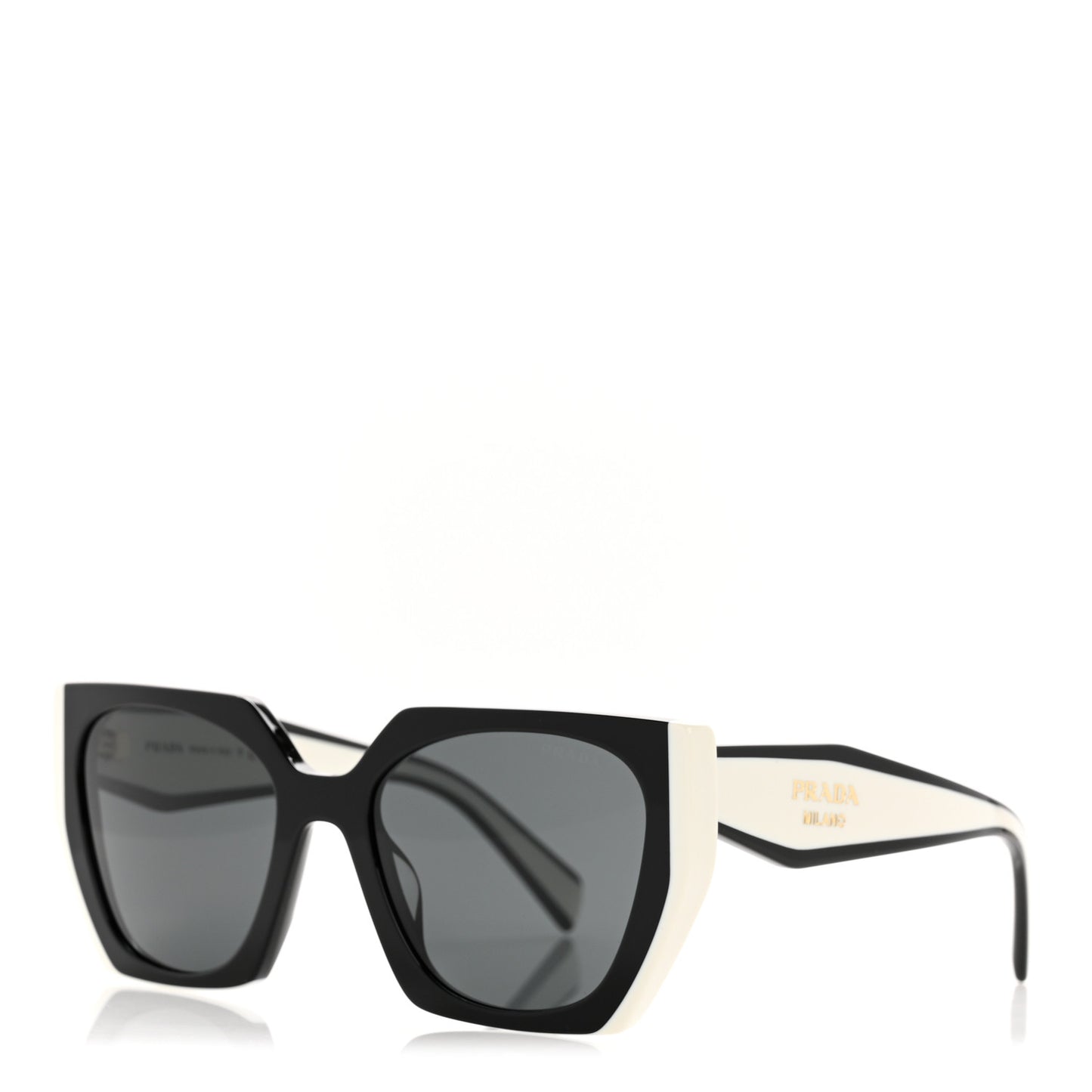 Acetate Sunglasses SPR 15W Black White