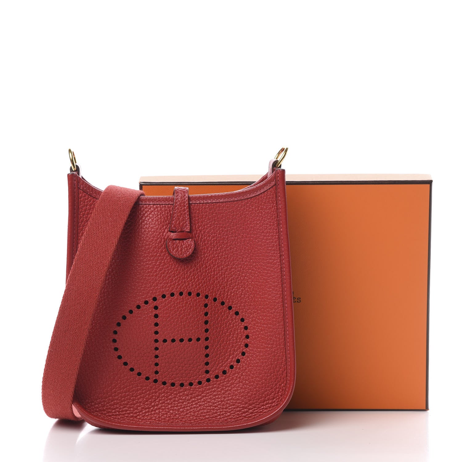 Hermes Taurillon Clemence Evelyne TPM Rouge Casaque 11 of 11