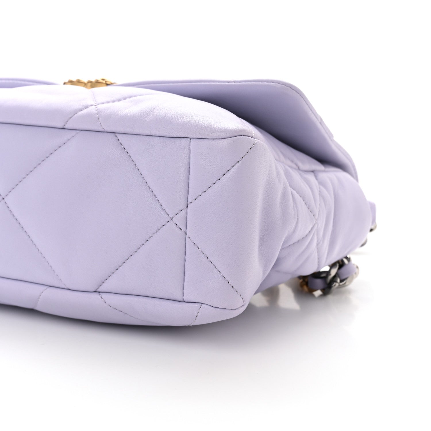 Chanel Lambskin Quilted Large Chanel 19 Flap Light Purple 10 of 10