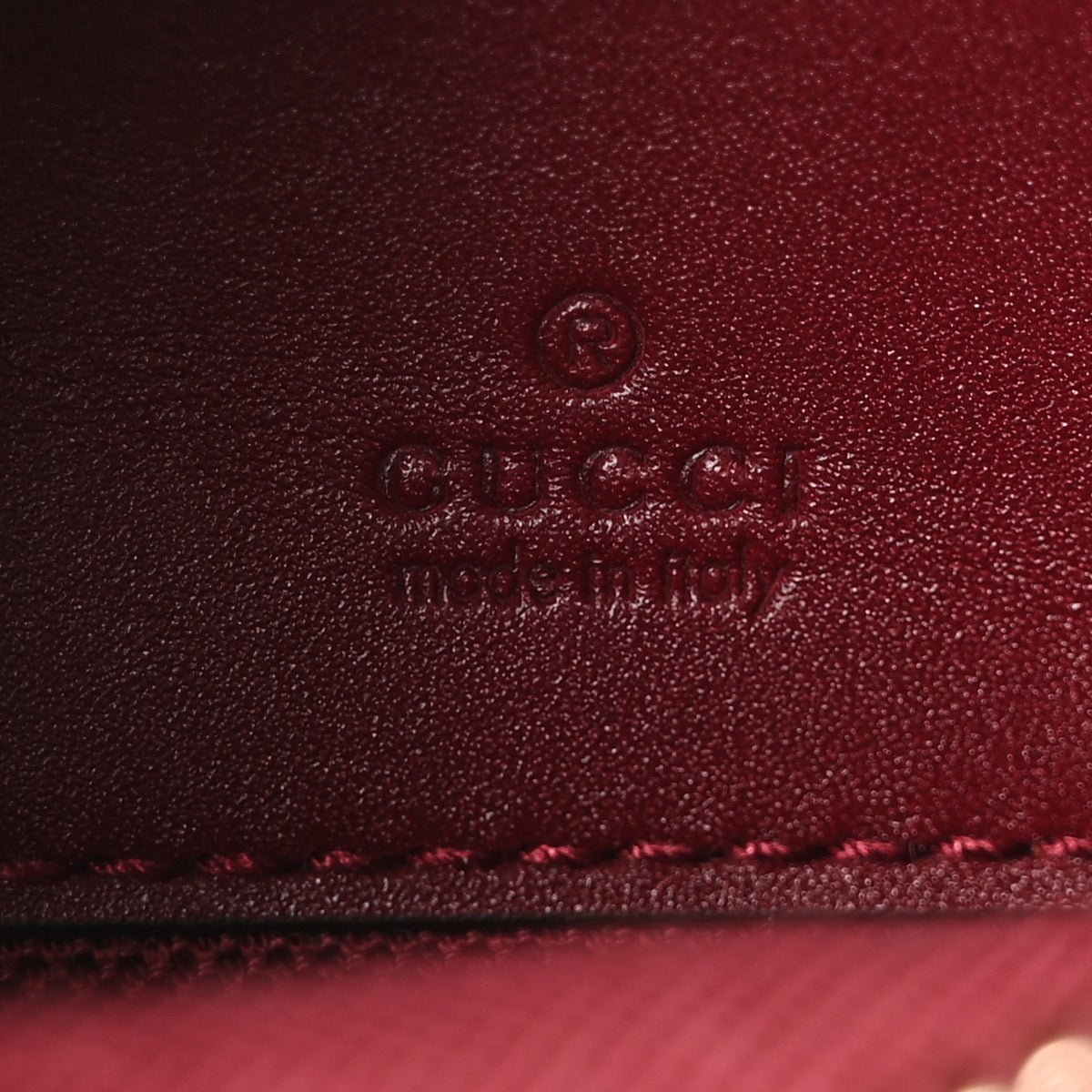 Gucci GG Calfskin Embossed Emblem Mini Shoulder Bag Rosso Ancora 6 of 10