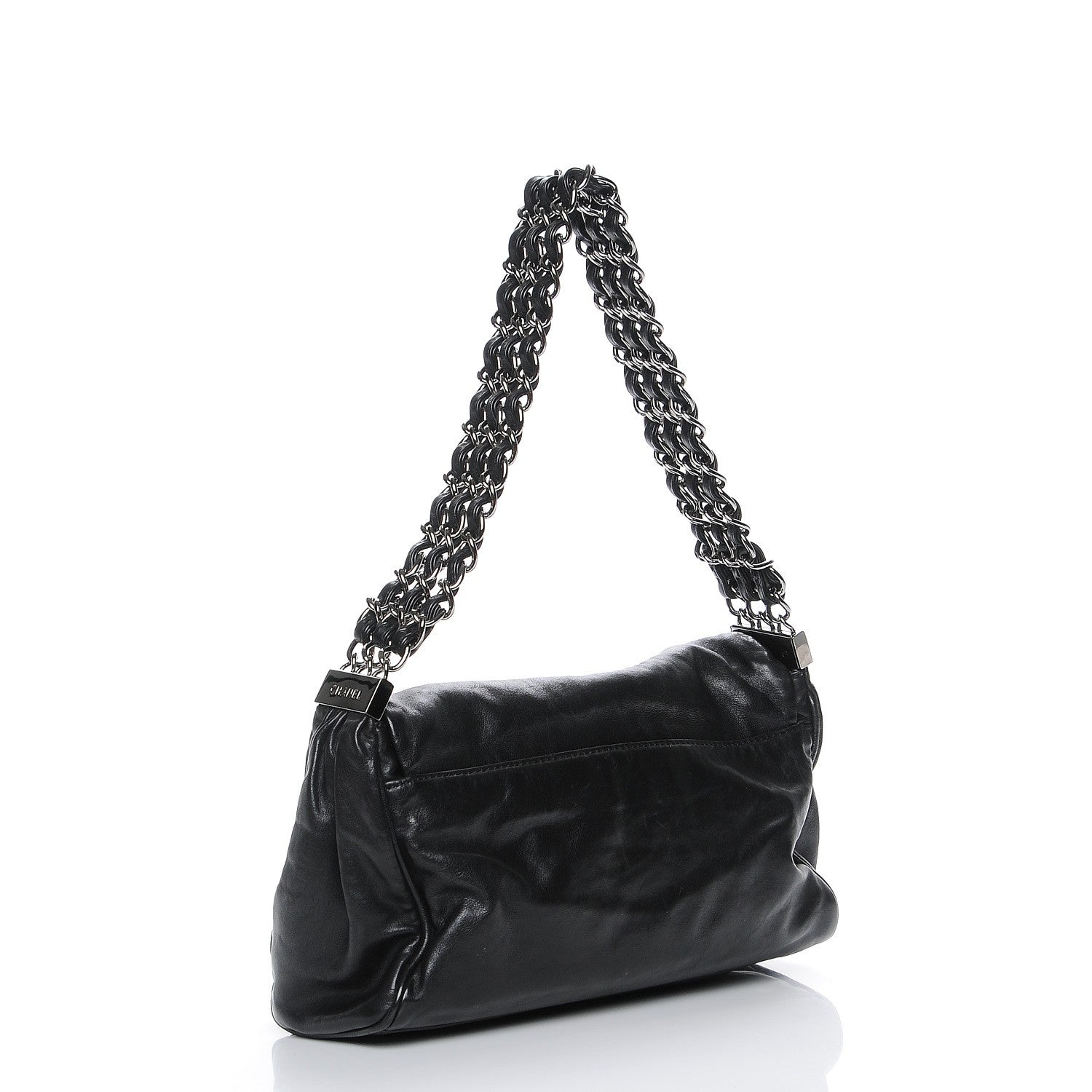 Chanel Calfskin Rock and Chain Small Flap Black 3 of 8