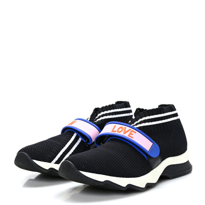 Fendi Stretch Yarn Stiff Band Rockoko Sneakers 36 Black Multicolor 3 of 7
